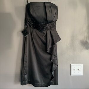 WHBM Black Tie Party Cocktail Strapless Dress With Strap  Option